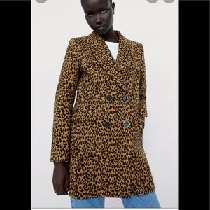 Zara animal print frock coat
